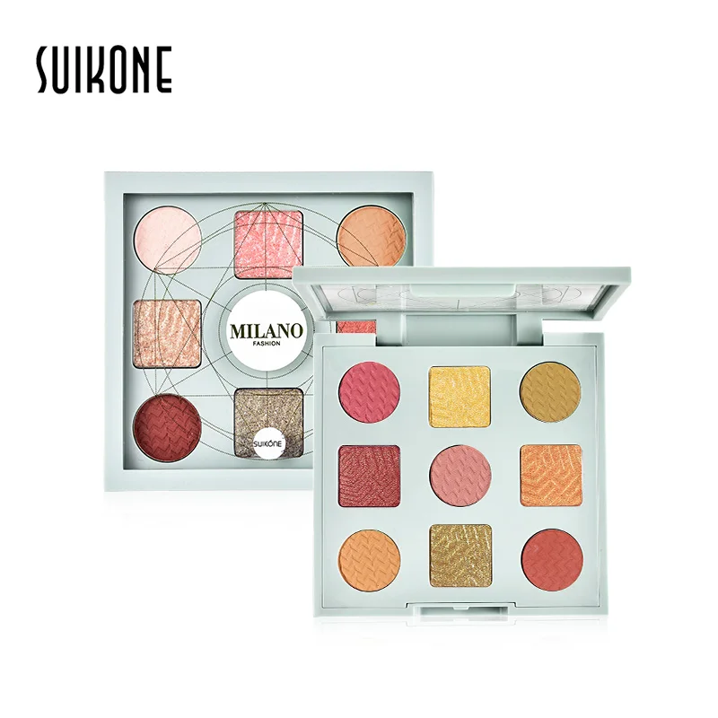 Suikone мерцающие тени для век палитра оранжевый винно-красный пигмент долговечный