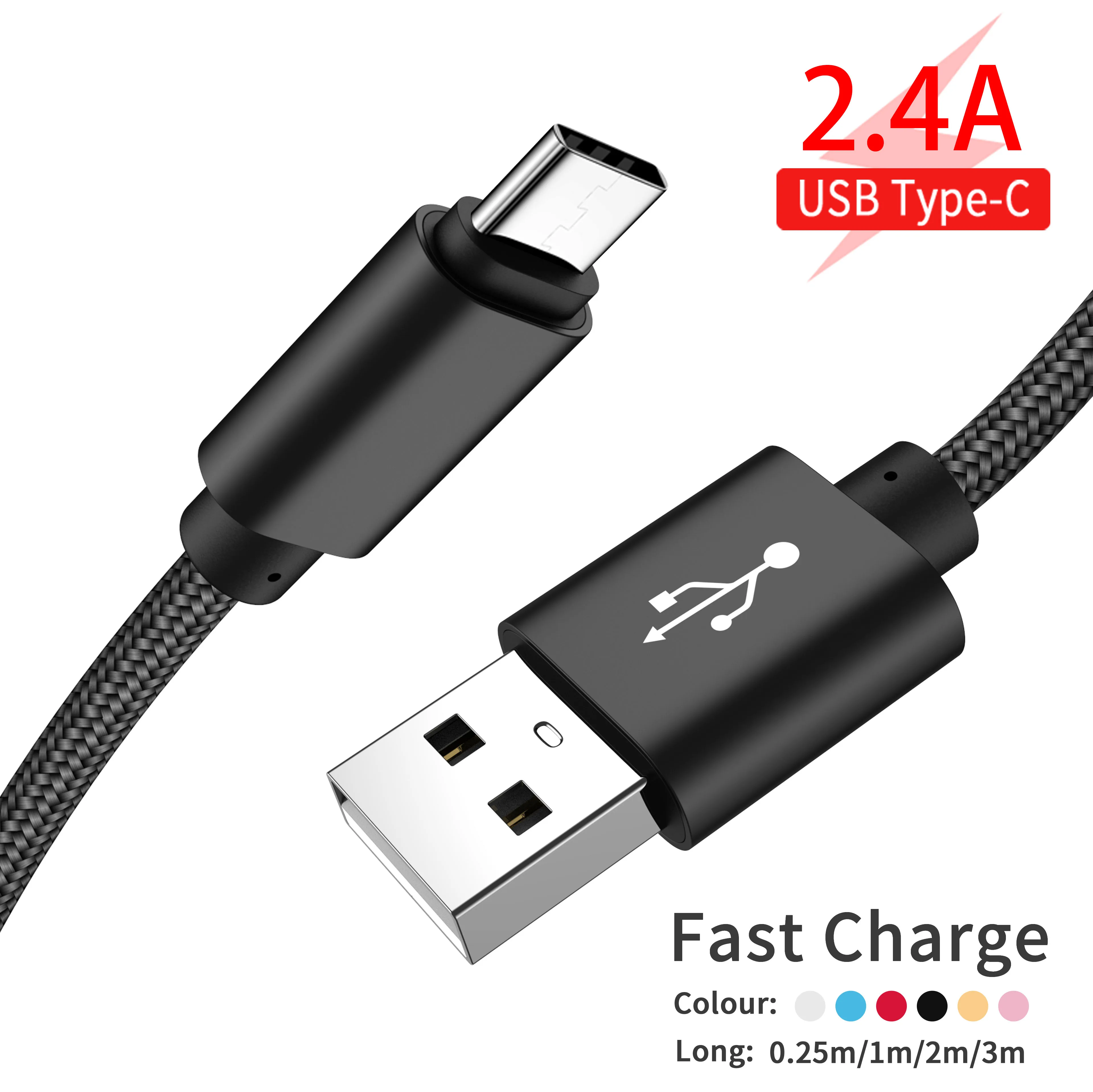Кабель SIMVICT USB Type C для быстрой зарядки Samsung S8 S9 2.4A кабель Быстрая зарядка Xiaomi Huawei P30