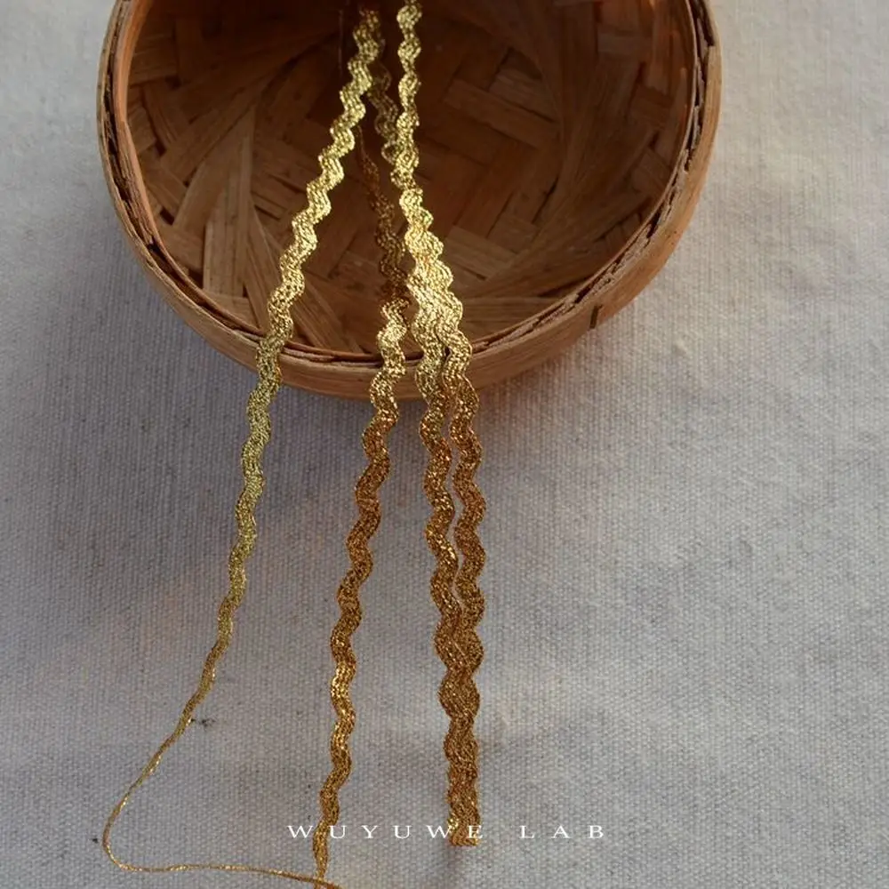 5 ярдов серебристая золотистая кружевная Обрезка сделай сам свадебная