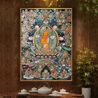 Картина будды Thangka, индийский китайский стиль, холст, печать, плакат, Религиозное искусство, настенные картины для спальни, прихожей, домашний декор