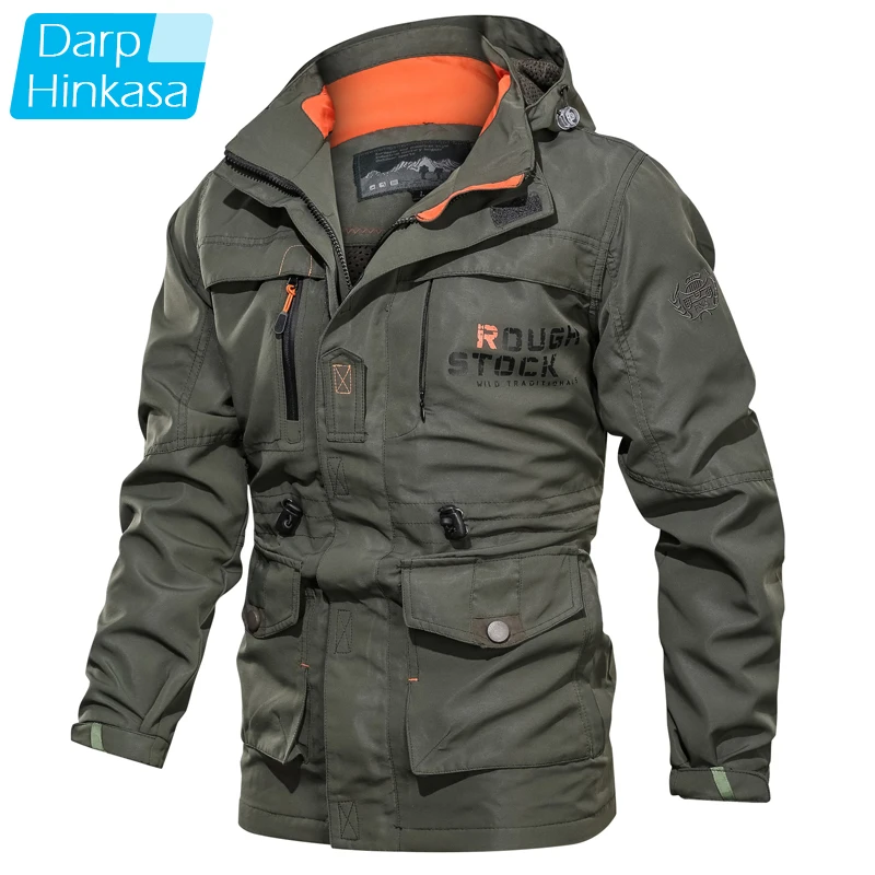 

Бомбер DARPHINKASA мужской, куртка в стиле милитари, брендовая тактическая куртка, ветрозащитное водонепроницаемое пальто в стиле милитари, зима...