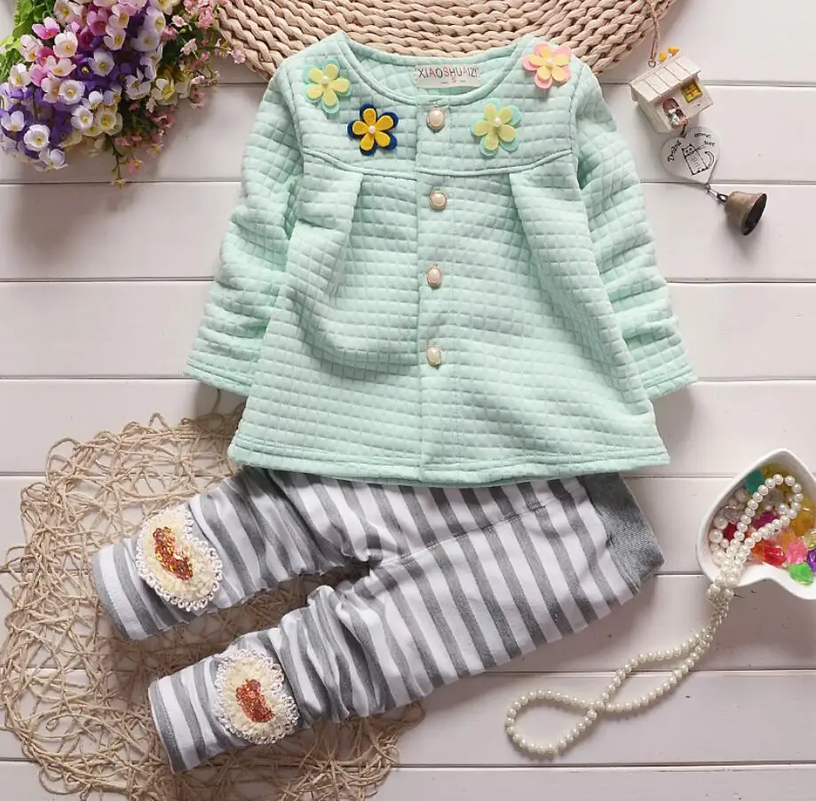 

Newborn Baby Girl Clothes Sets Infant Knitting Pullover T-Shirt+Pants 2PCS Suit Kids Cotton Boy Brand Tracksuits Outfit Apparel