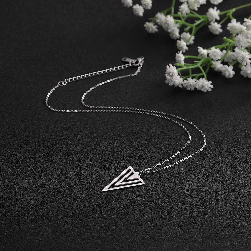 Skyrim классический треугольный геометрический кулон ожерелье из нержавеющей