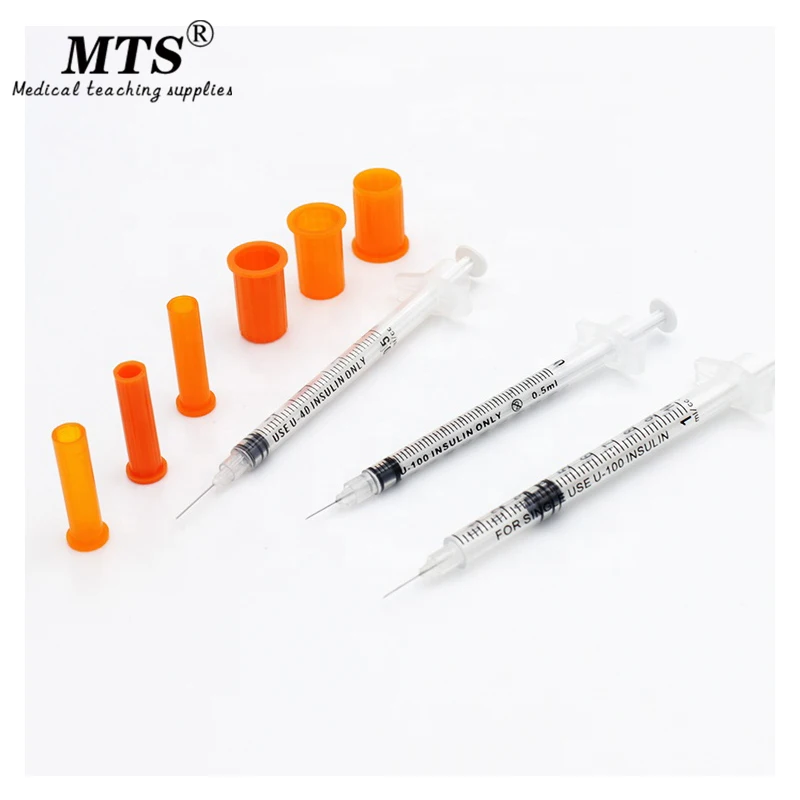 

50/100pcs Needles Disposable Insulin syringe with needle 1ml