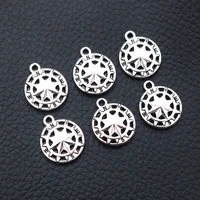 12pcslot silver plated compass charm metal pendants diy necklaces bracelets jewelry handicraft accessories 1815mm p164