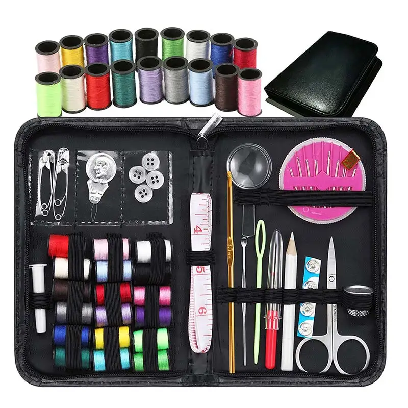 

58PCS/Set Multifunction Sewing Box Sewing Thread Stitches Needles Tools Kit Cloth Buttons Craft Scissor Travel Sewing Kit -30