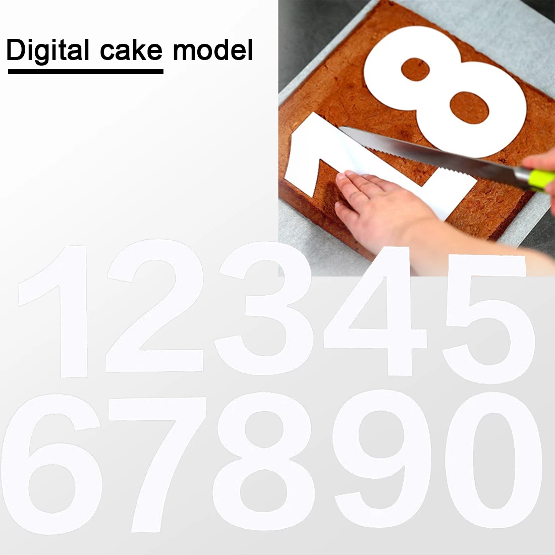 

6/8/10inch PET 0-8 Numbers Cake Mold Sets Cake Decorating Tools Confeitaria Maker DIY Birthday Cake Design Bakeware Pastry Tools