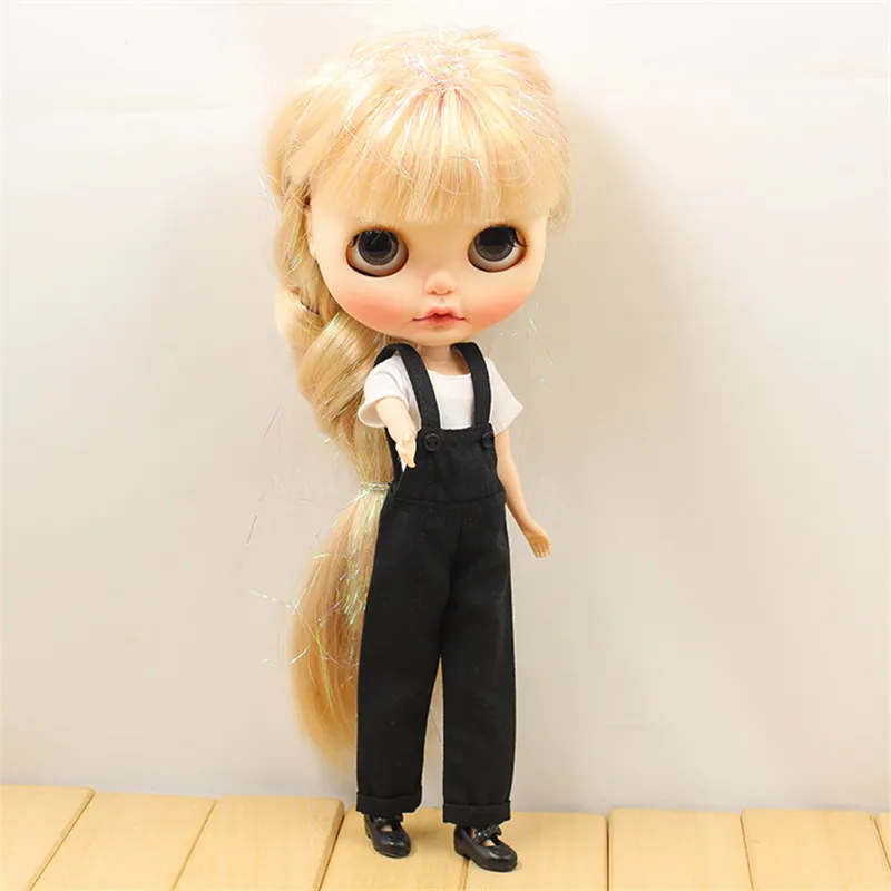 1/6 bjd крутые черные брюки на бретельках белая рубашка | Игрушки и хобби