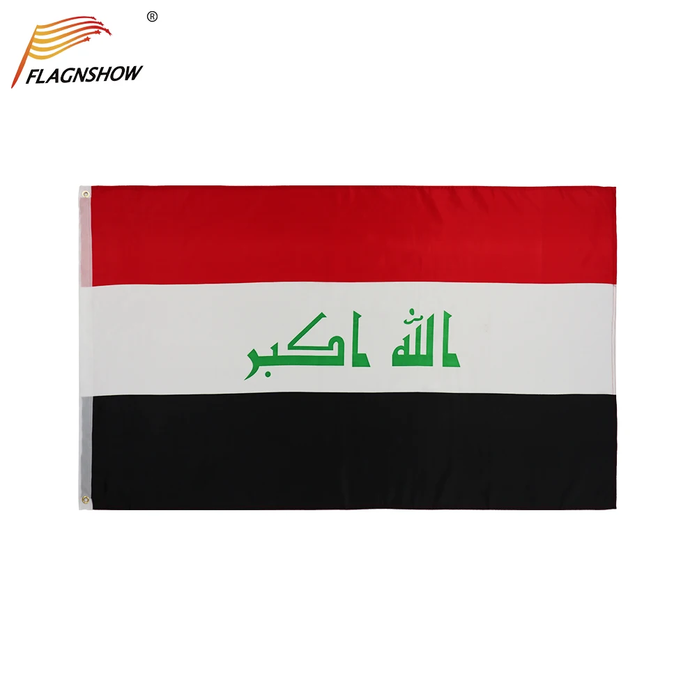 Фото Флаг флагна из Ирака 1 шт. 3 Х5 фута подвесные флаги полиэстера для