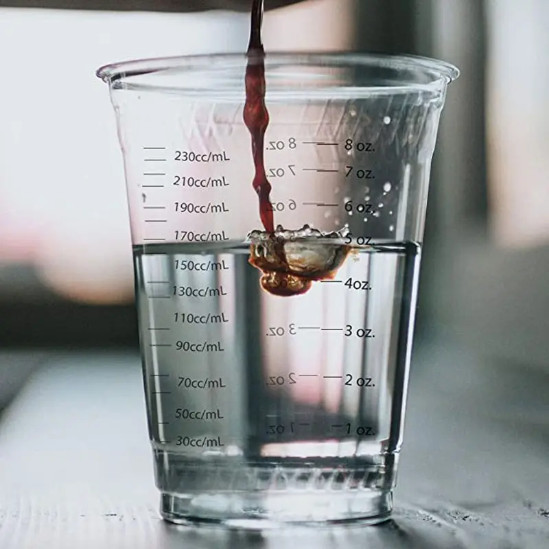 Disposable Measuring Cups for Resin 8oz Clear Plastic Cup Epoxy Art Graduated Measure in ml and OZ | Украшения и аксессуары