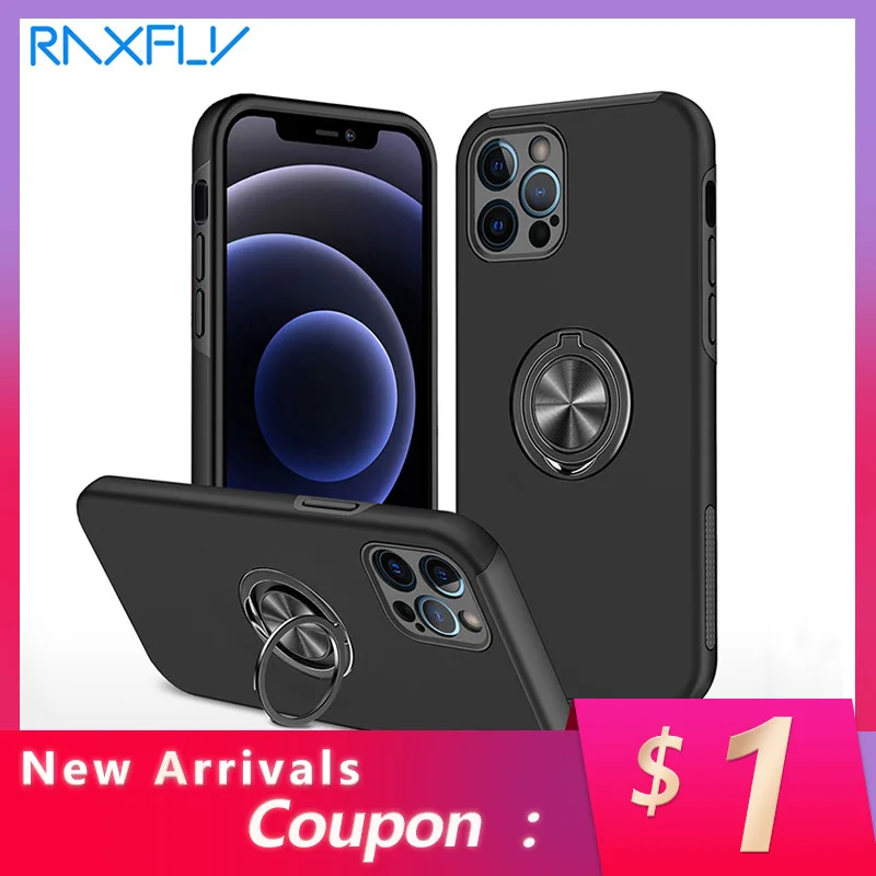 Ударопрочный телефонный чехол Raxfly для iphone 12 11 Pro Max X XR XS 8 7 6 Plus магнитный