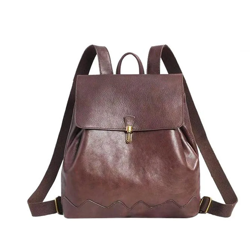 

Сумка из натуральной воловьей кожи, новинка 2021, трендовый рюкзак от известного бренда в стиле ретро, сумка на плечо, высококачественный вмес...