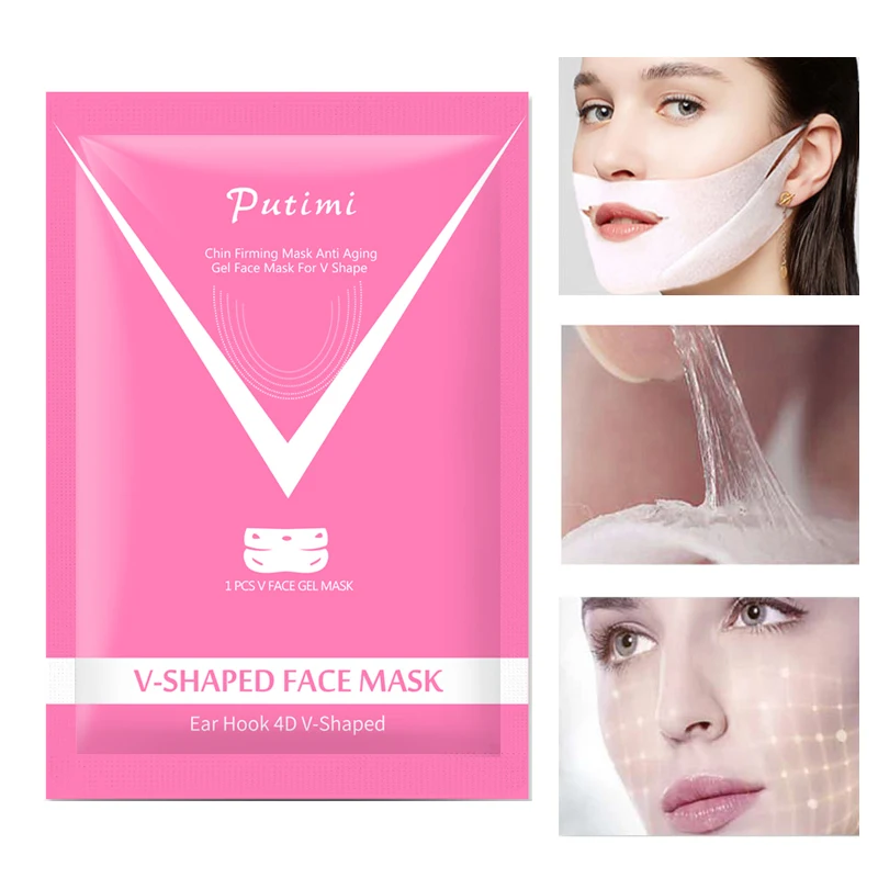 

2Pcs V-Shaped Lift Slimming Mask Ear Hoop Anti Wrinkle Anti Aging Reduce Double Chin Fine Lines Firming Rejuvenation Face Mask