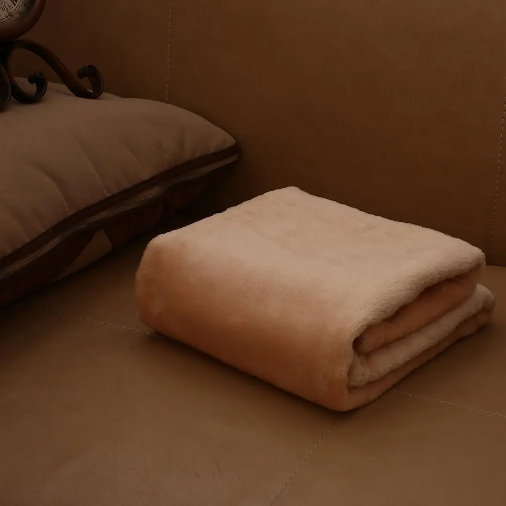 

Solid Color Blanket Coral Fleece Comfortable Sleeping Home Bed Sofa Blanket