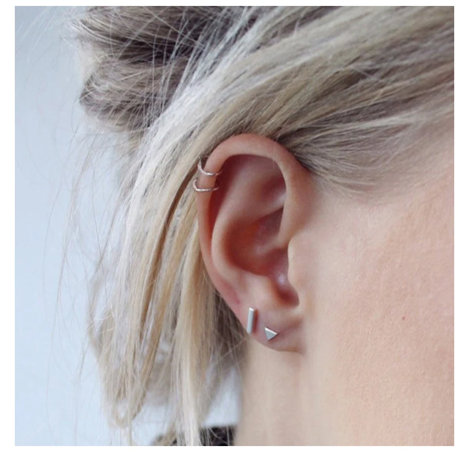 3 пары женские серьги гвоздики из нержавеющей стали|Серьги-гвоздики| |