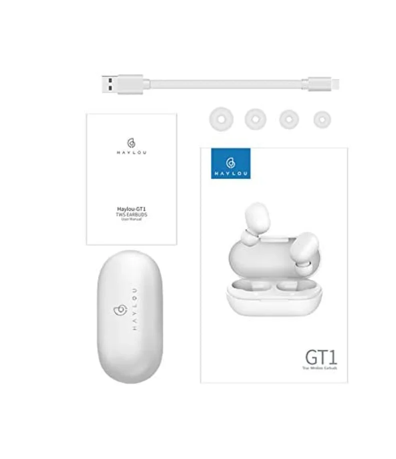 

True Wireless Earbuds, Haylou GT1 IPX5 Waterproof/Bluetooth 5.0/Touch Control Ear Buds/12H Playtime/Fast Connection/Only 30g