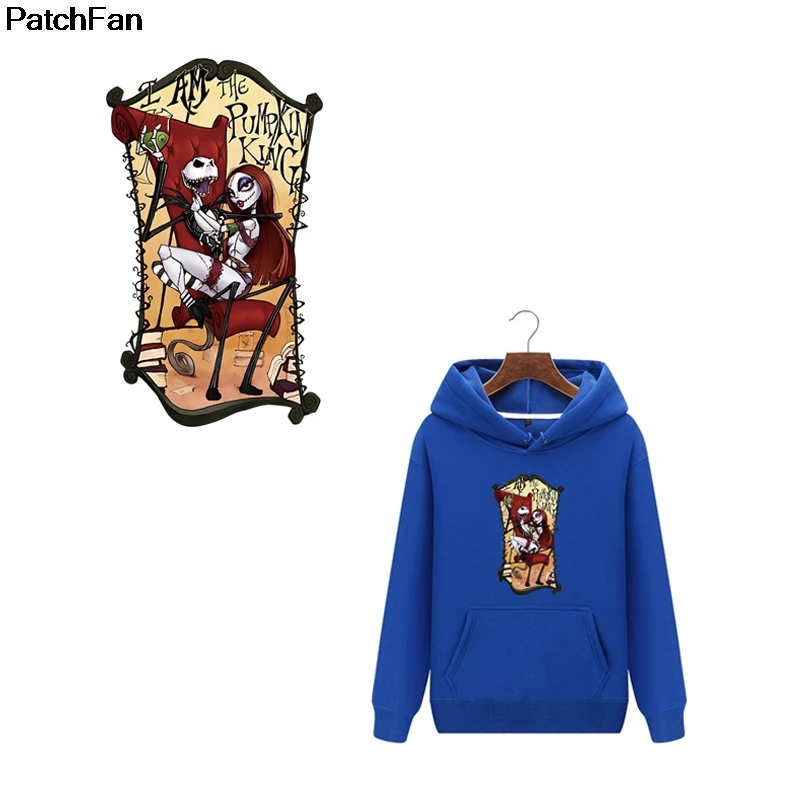 Patchfan кошмар перед рождественской одеждой нашивки термопресс переводные наклейки железные аппликации ручной работы A2538