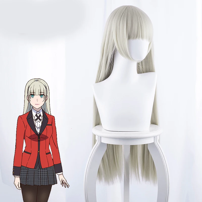Длинный парик аниме Kakegurui Momobami riririka синтетический ворс реквизит для косплея
