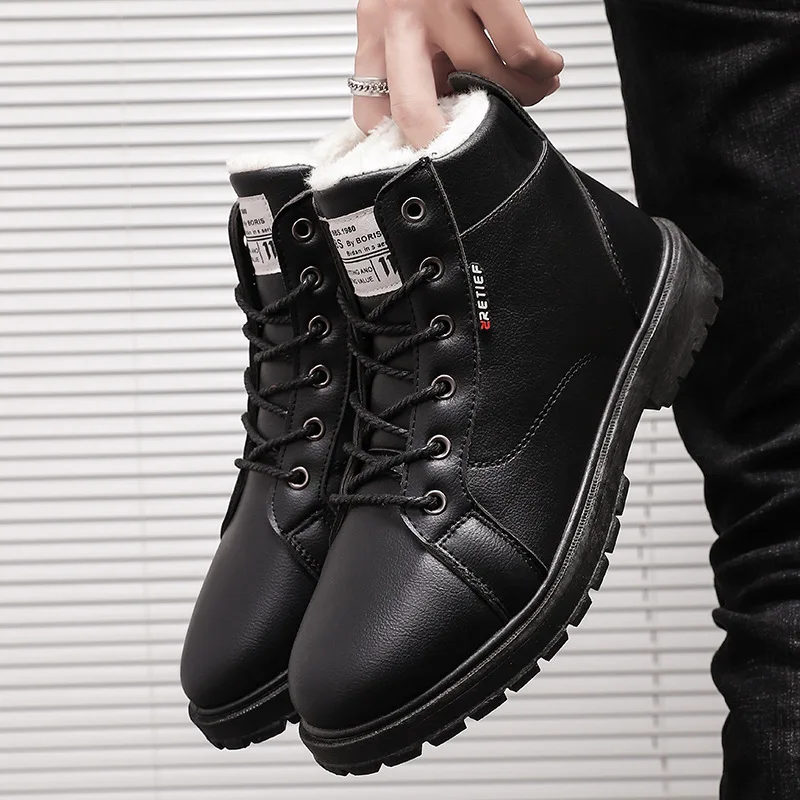 Зимние ботинки обувь с хлопчатобумажными стельками мужская теплая 2019 ботильоны