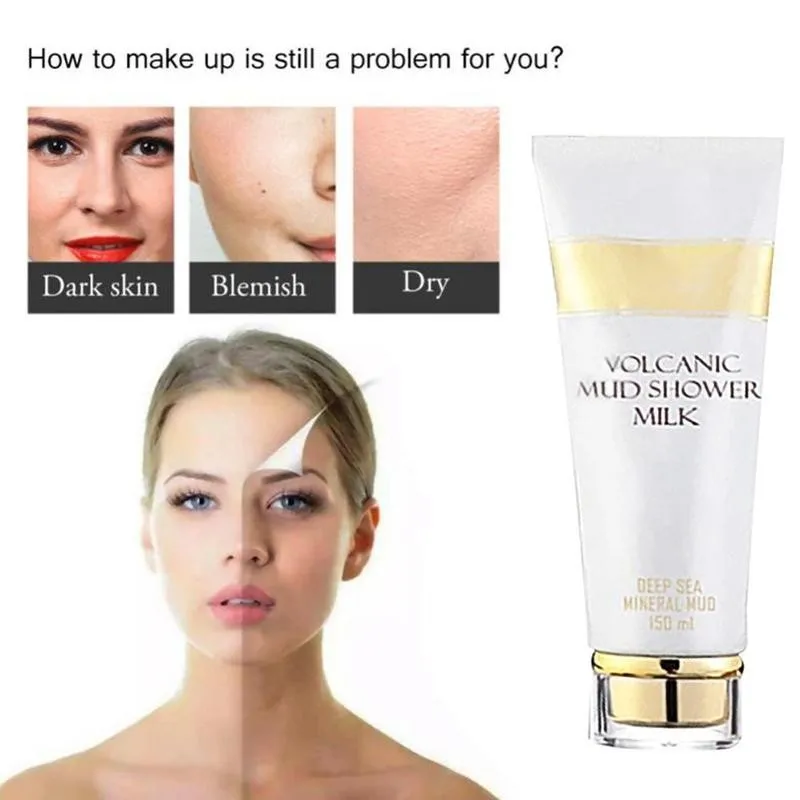 150 мл отбеливающий крем с вулканической глиной для ванны тела отшелушивающий