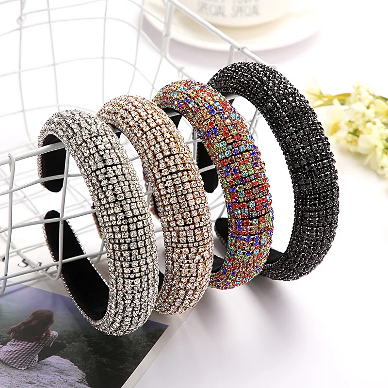 

Full Crystal Luxurious Limited Edition Hairbands Sparkly Padded Rhinestones Headbands for Girl Hairbands Womens Hair Accessories