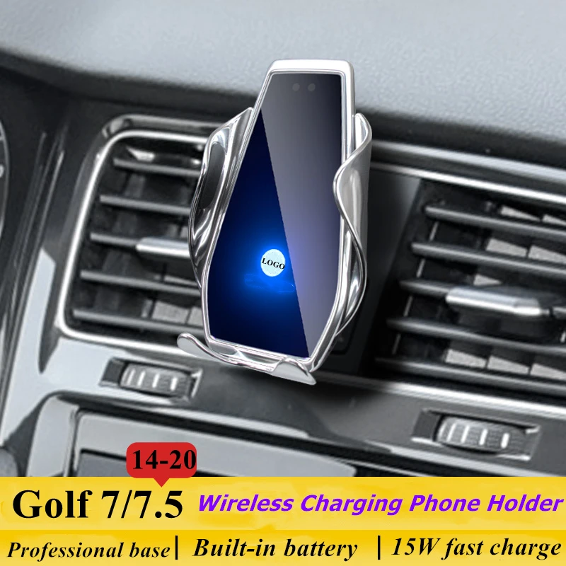 

Автомобильный держатель для телефона 2014-2020 VW Volkswagen Golf 7/7.5, беспроводное зарядное устройство с вентиляционным отверстием, кронштейн для нави...