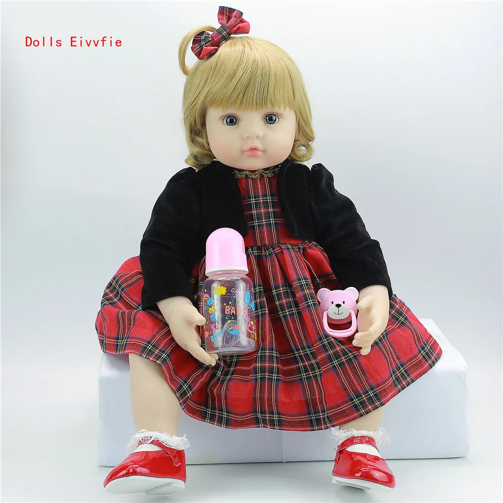Кукла-новорожденная из силикона 22 дюйма (58 см) лол Бебе Реалистичная кукла Девочка Игрушки на День рождения.