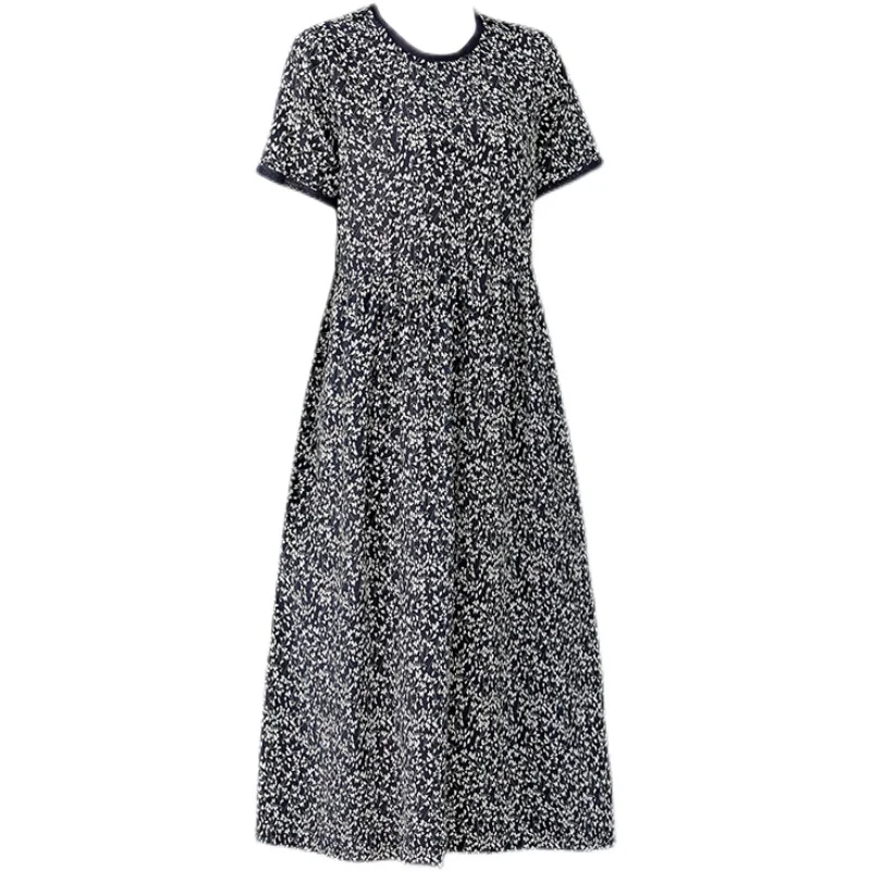

Women Elegant Print Mulberry Silk Vintage Dress 2021 Summer M-3XL Plus Size Chiffon Beach Midi Dress Casual Slim Party Vestidos