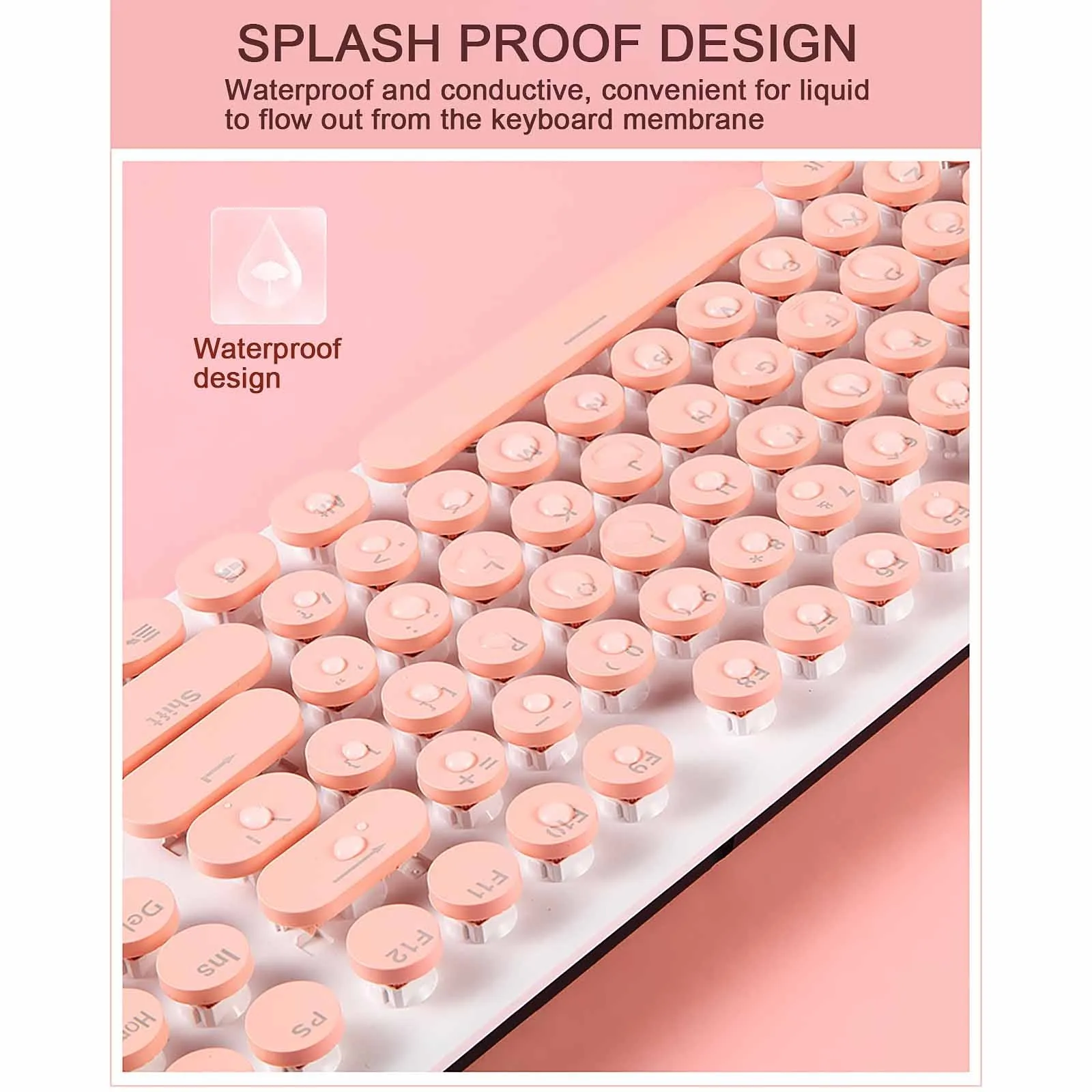 Ретро Стиль Беспроводной N520 клавиатура и Мышь комплект 2 4G клавиатуры s 1600 Точек