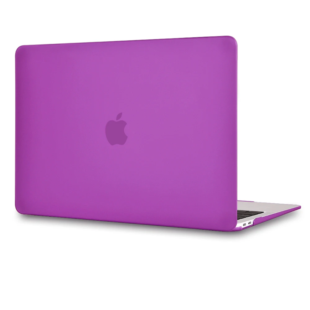 Dark purple Русский склад матовый и кристально чистый жесткий чехол для Macbook Air 13 A1466 Pro 13 15 Air 11 Защитная пленка для клавиатуры - Цвет: Dark purple