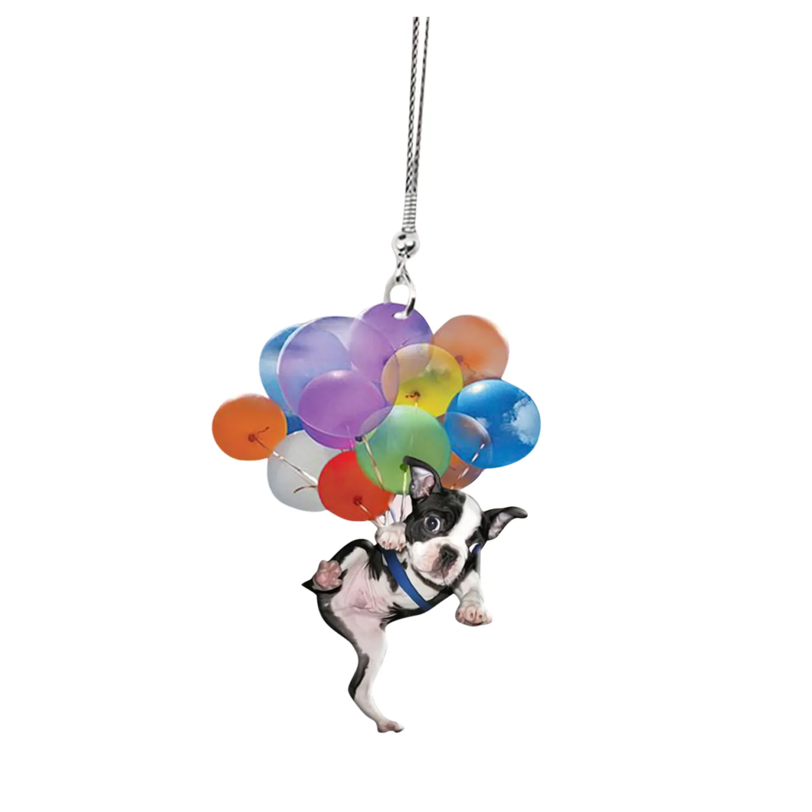

1pcs Cartoon Cute Cat Dog Car Hanging Ornament With Colorful Balloon Home Decorations Hanging Ornament Decoration For Auto