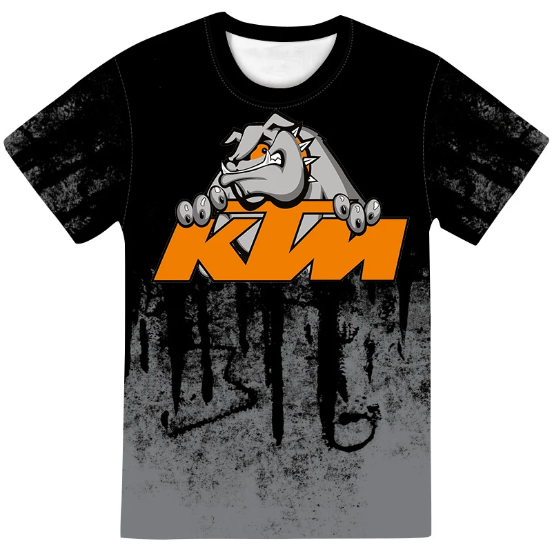 

Men's racing T-shirt casual outdoor sports 3D motorcycle loose top oversized short sleeve high quality parent-child wear Kids