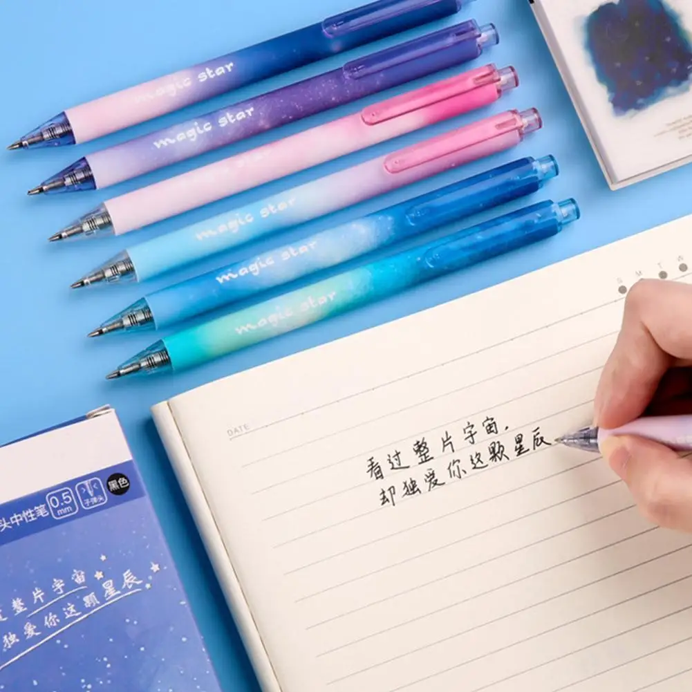 

1pc Star Series Gel Pen Exquisite Cute Creative Water Pen Signature Calligraphy Pen Writing Smoothly Suitable For Various Scene