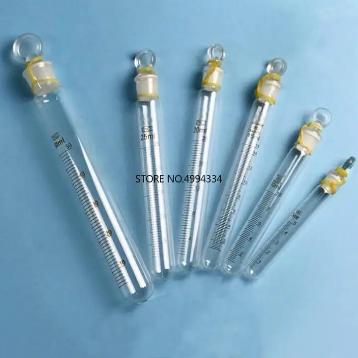 /5 шт./лот стеклопробирка с градиентной и стеклянной пробкой тестовая трубка