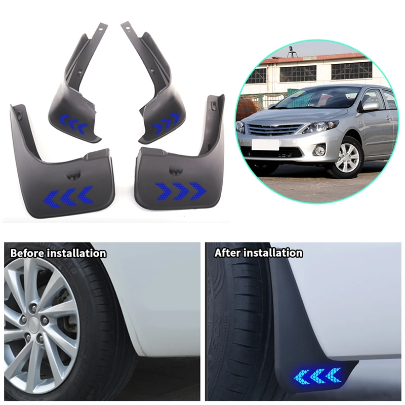 Светоотражающий предупреждающий брызговик для Toyota Corolla Altis E140 2007-2013 | Автомобили и