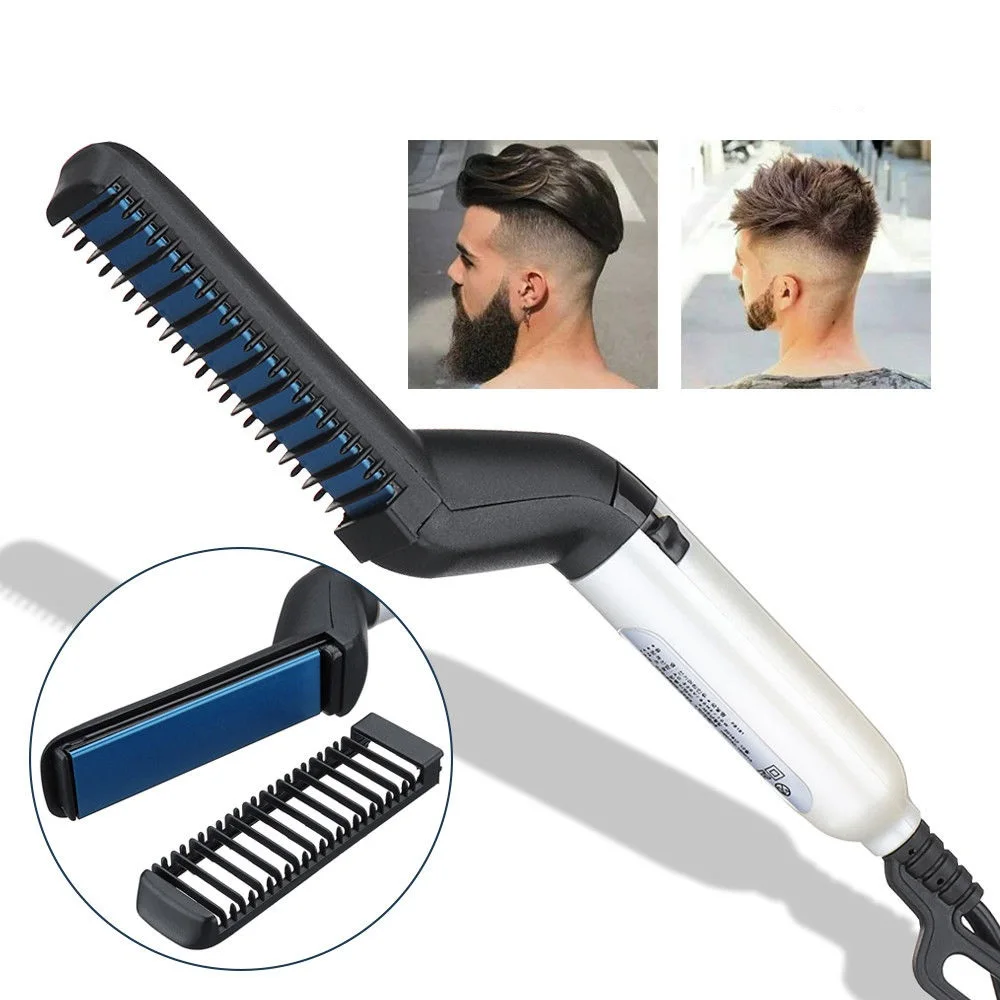 

Men's professional hairdressing comb and curling iron can quickly design hair, smooth curls and straighten hair caps