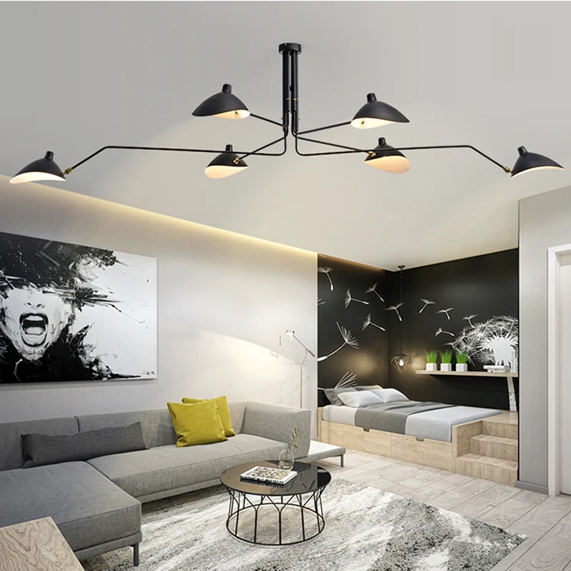 

Скандинавская люстра, креативный индивидуальный современный дуплексный светильник для гостиной, столовой, в стиле индастриал