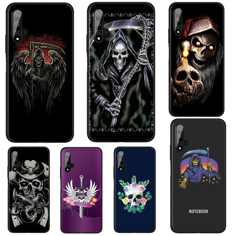 Чехол Grim Reaper Skull Skeleton для телефона Huawei Honor Y 7 2019 6p 8s 20 30 Pro 9 S Psmart V30 Honor8 10 Lite |
