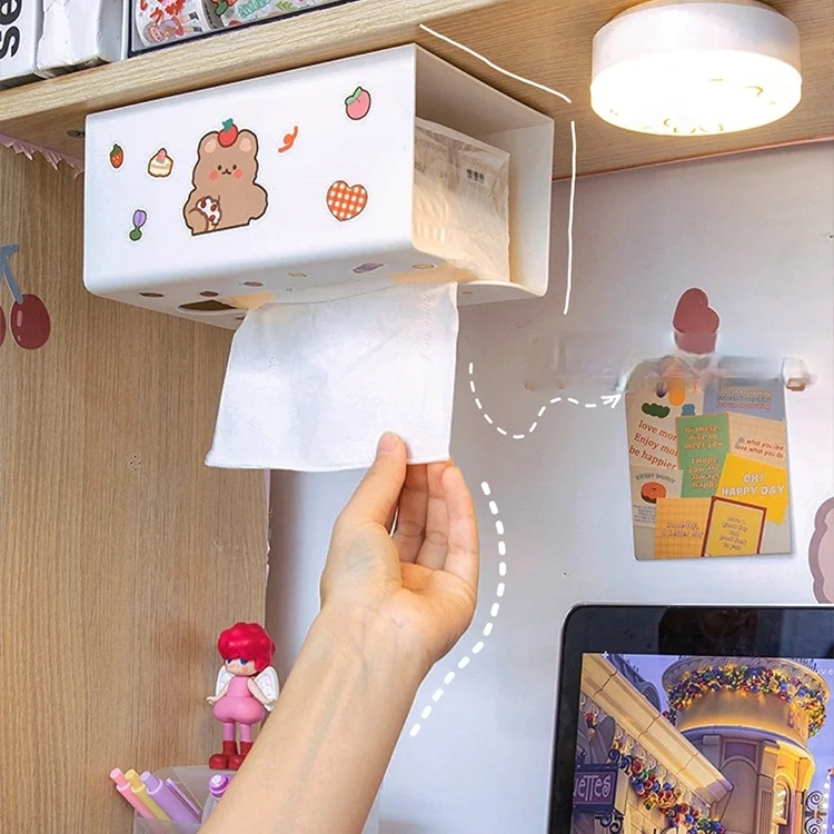 

tissue box Tissue box wall-mounted cute ins style home kitchen bedroom decoration
