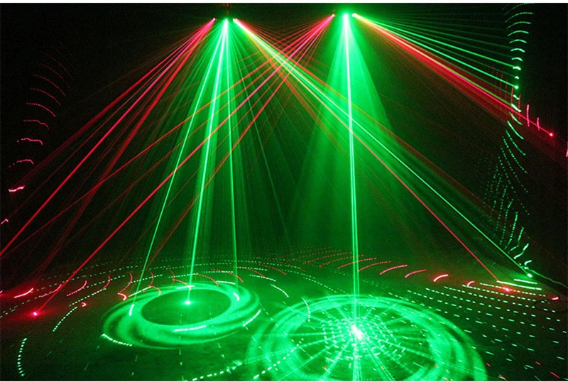 Новые 6 глаз RGB лазерное изображение линии луч сканирует DMX DJ танцевальный бар кофе Рождество дома вечерние дискотечный эффект светильник ing светильник системы шоу