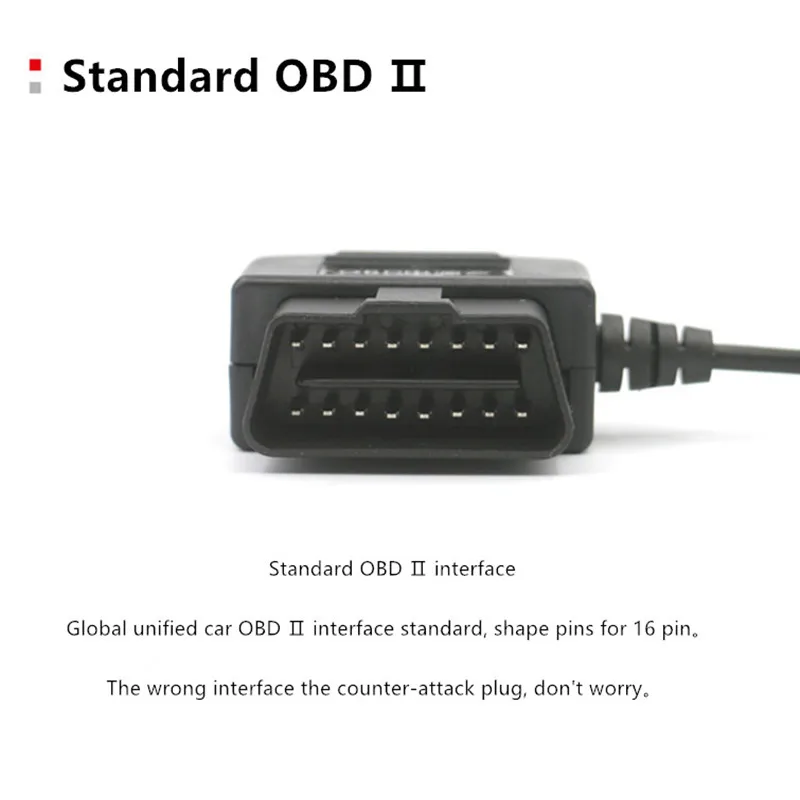 

Понижающий кабель OBD-USB подходит для видеорегистратора DVR 24 часа 5 в 3 А
