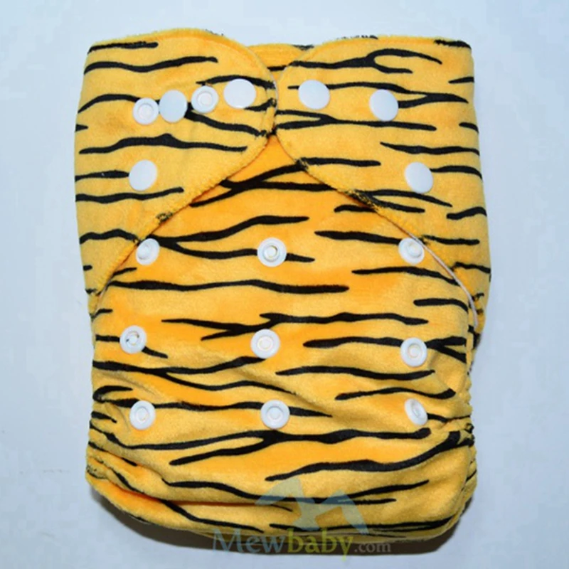 

PUL Waterproof Animal Skin Minky Printed Baby Cloth Diaper With 1pc 3-layer Microfiber Insert FR50
