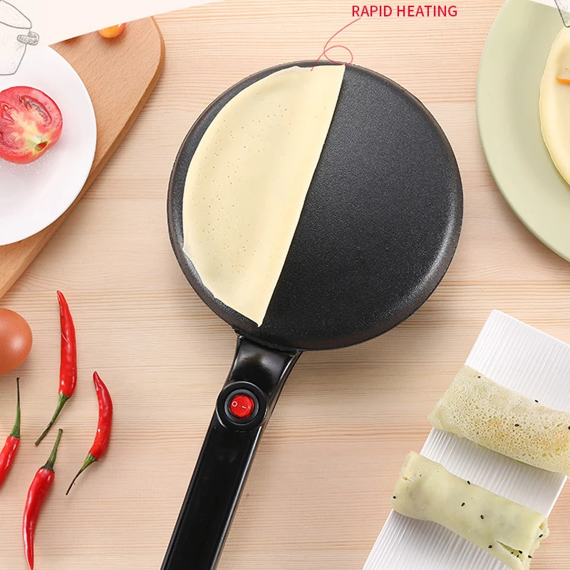 

Home 220V Electric Crepe Maker Pizza Pancake Machine Non-Stick Griddle Baking Pan Cake Machine Household Kitchen Cooking Tools
