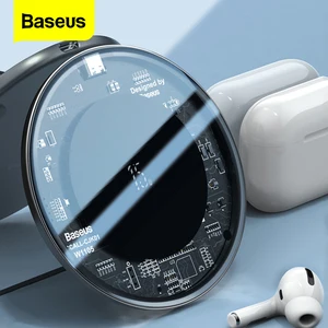 baseus 15w qi wireless charger for airpods pro iphone 11 xs max fast wireless charging pad for samsung s10 s9 huawei p30 xiaomi free global shipping