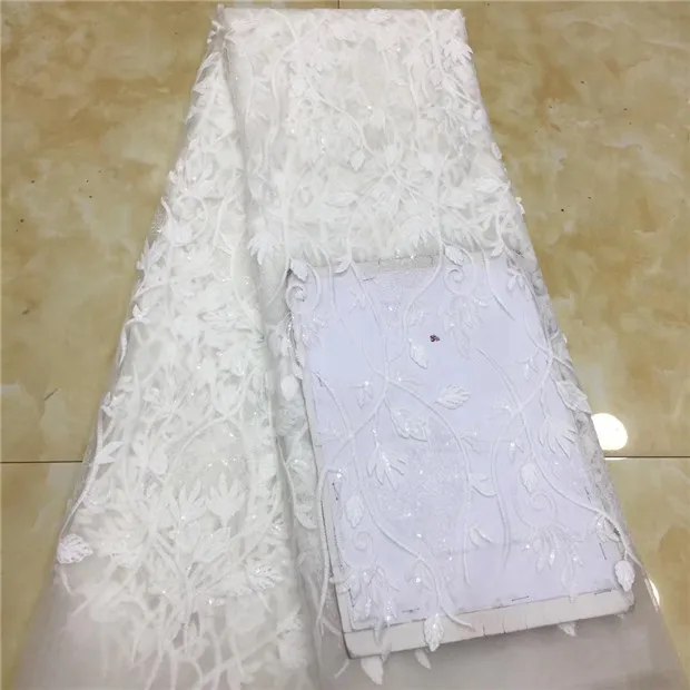 Высококачественная африканская кружевная сетчатая ткань с блестками