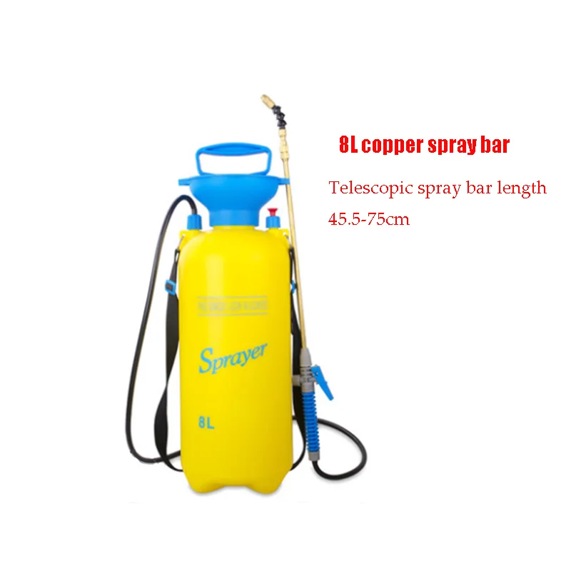 8L copper spray bar 3/5/8L Давление опрыскиватель сжатого воздуха спрей насос для садового распылителя ручной Давление полива спрей орошения сада чистого автомобиля - Цвет: 8L copper spray bar