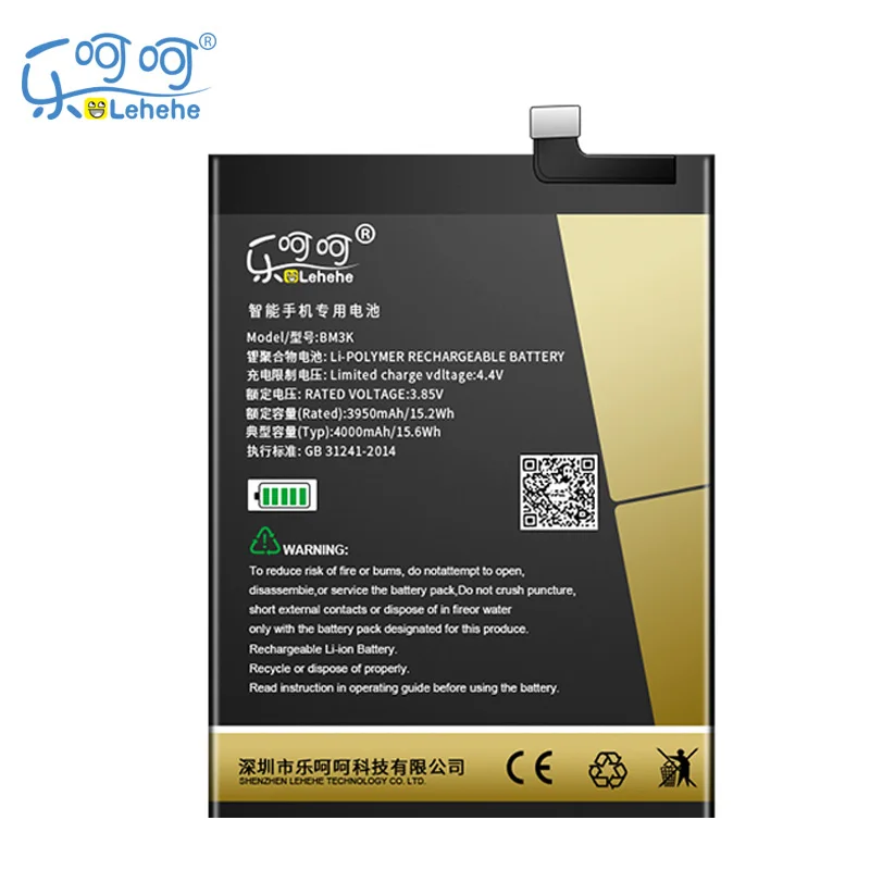 LEHEHE-Bater&iacute;a de repuesto BM3K para tel&eacute;fono inteligente, Original, 4000mAh, para Xiaomi Mix3 Mi Mix 3, de alta capacidad, con herramienta de regalo-0