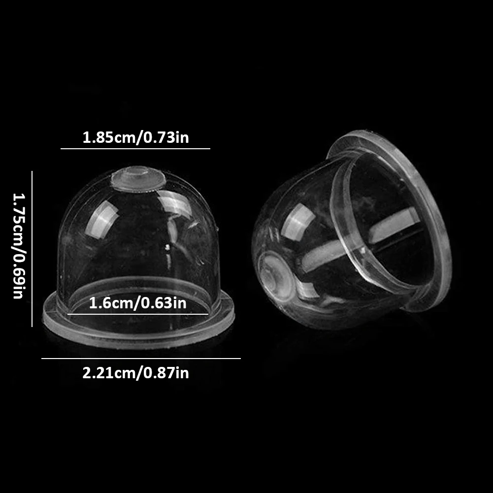 

10PCS Petrol Primer Bulb Transparent Plastic Carburettor Oil Cup Lawn Mower Accessories For Mower Trimmer Gasoline Saw Clear