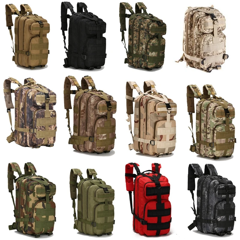 25L Tactical Backpack 3P Combat  Army Outdoor Sports Bag Rucksack Women Men Camping Hiking Climbing Molle Bags