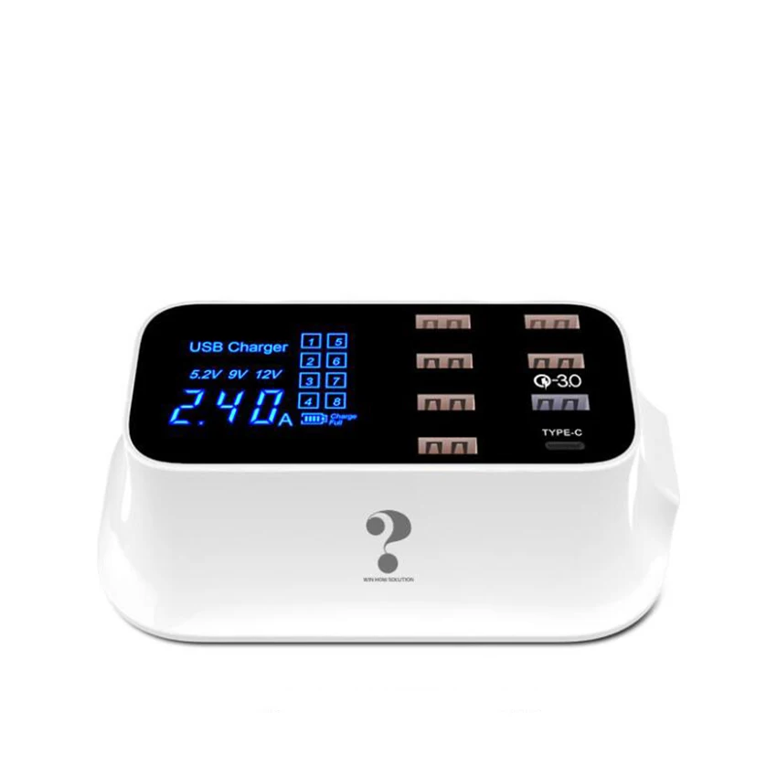 Несколько USB Зарядное устройство 8 Порты и разъёмы настольная зарядная станция